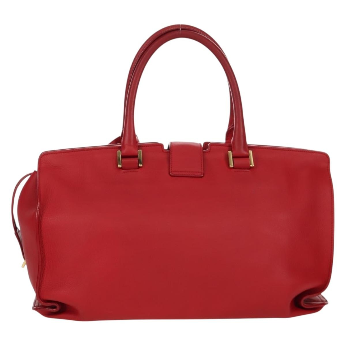 Saint Laurent Classic Y Cabas Red Leather Good condition - Back View