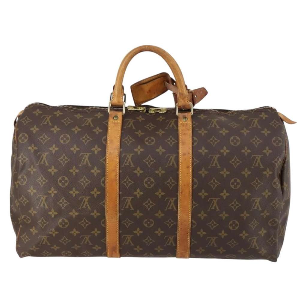 Louis Vuitton Keepall Bag Brown Canvas Good condition - Back View