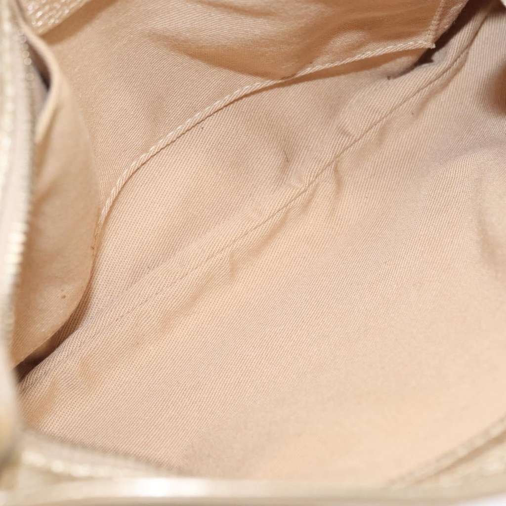 Salvatore Ferragamo Gancini Shoulder Bag Gold Leather Good condition - Box View