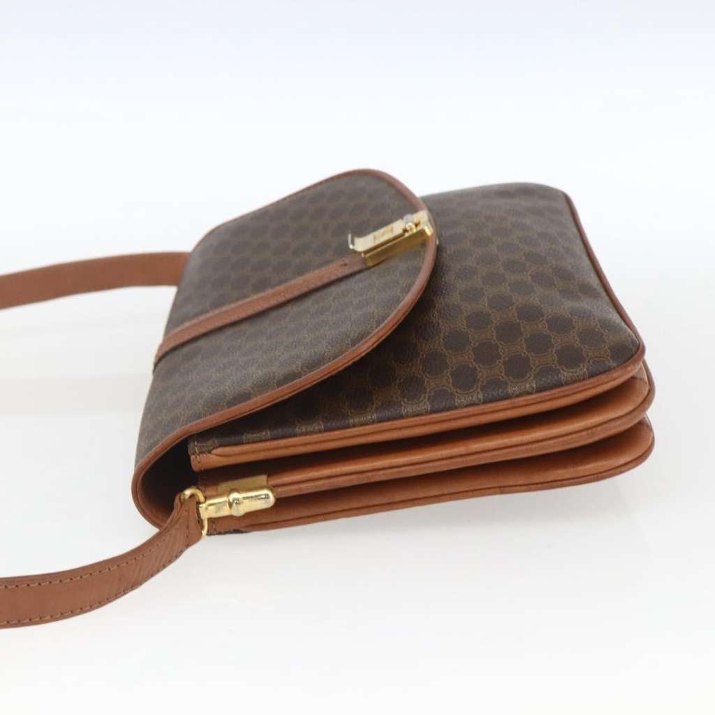 Celine Vintage Macadam Shoulder Bag Brown Canvas Good condition - Inside View