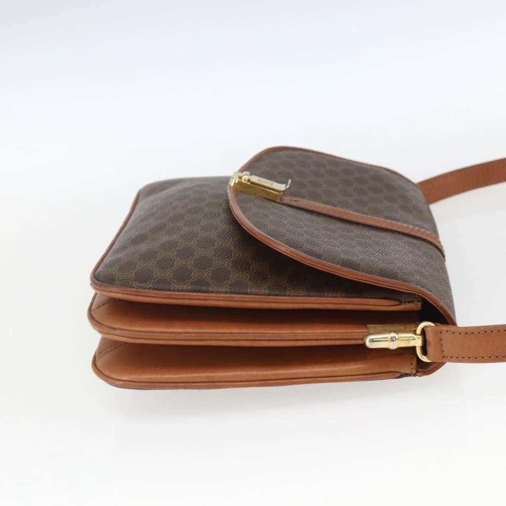 Celine Vintage Macadam Shoulder Bag Brown Canvas Good condition - Model View