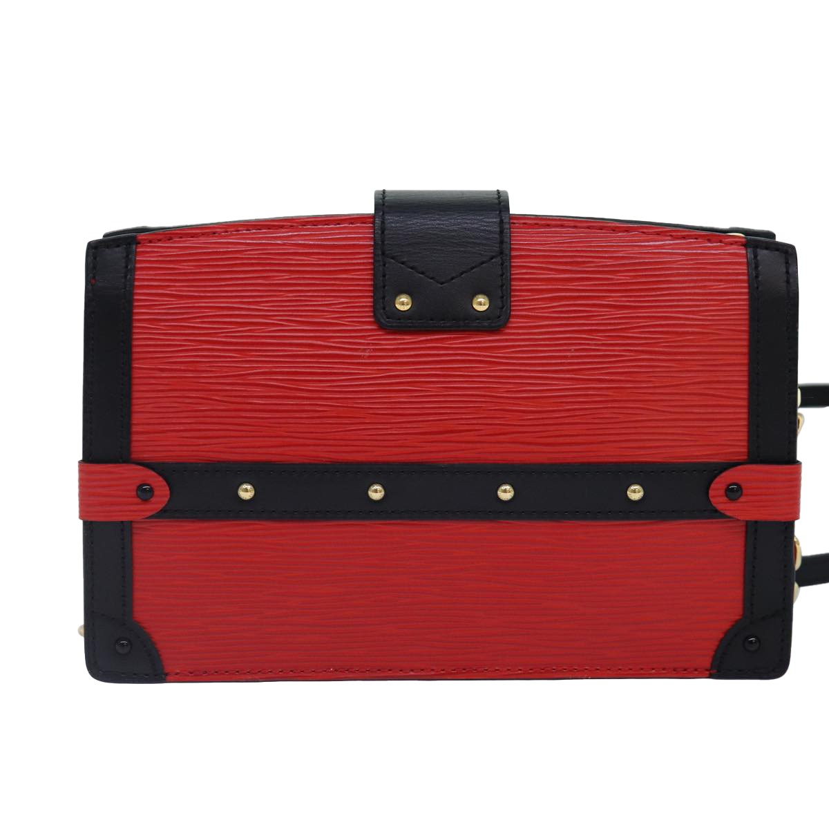 Louis Vuitton Trunk Clutch Red Leather Very good condition - Back View