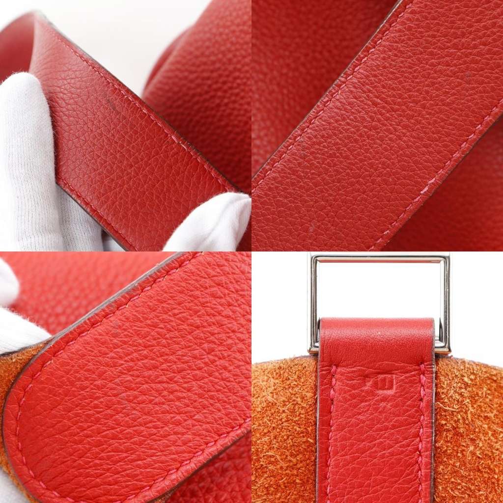 Hermès Picotin Bag Red Leather Good condition - Box View
