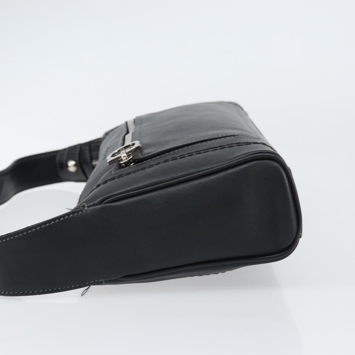 Salvatore Ferragamo Gancini Shoulder Bag Black Leather Good condition - Model View