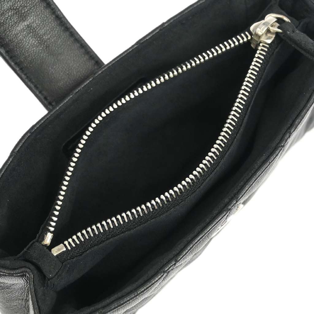 Chanel Chain Phone Holder Crossbody Bag Black Leather Good condition - Inside View