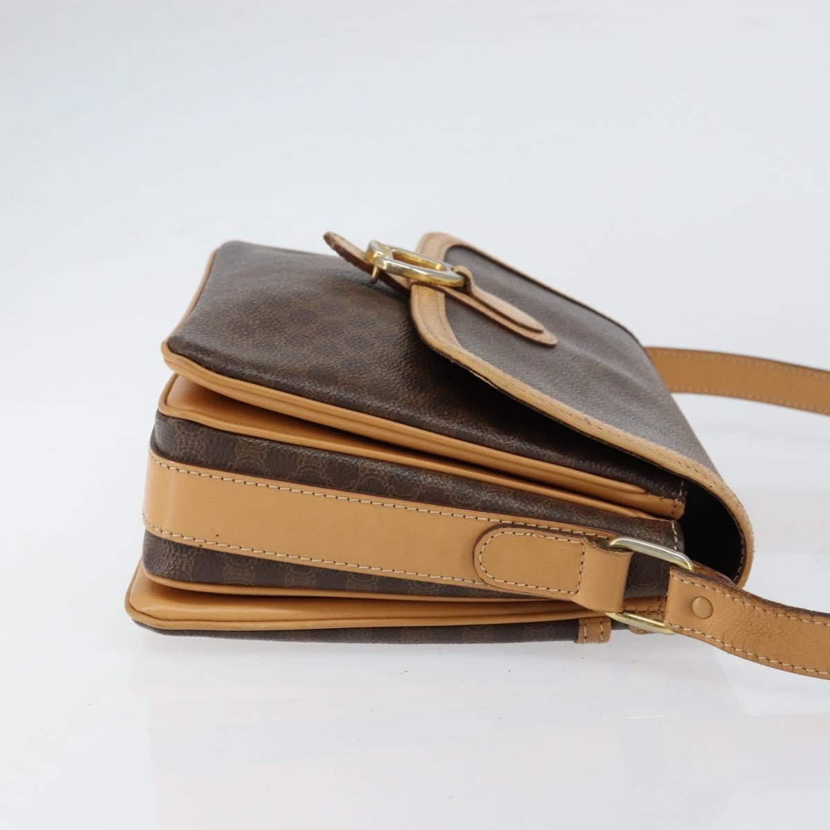 Celine Vintage Macadam Shoulder Bag Brown Canvas Good condition - Inside View