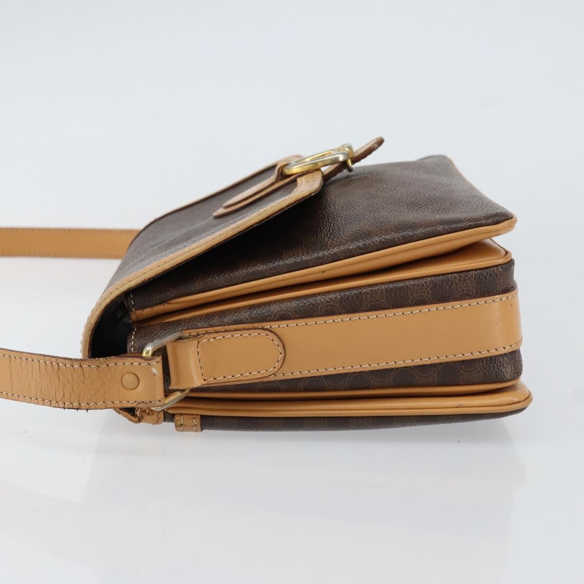 Celine Vintage Macadam Shoulder Bag Brown Canvas Good condition - Model View