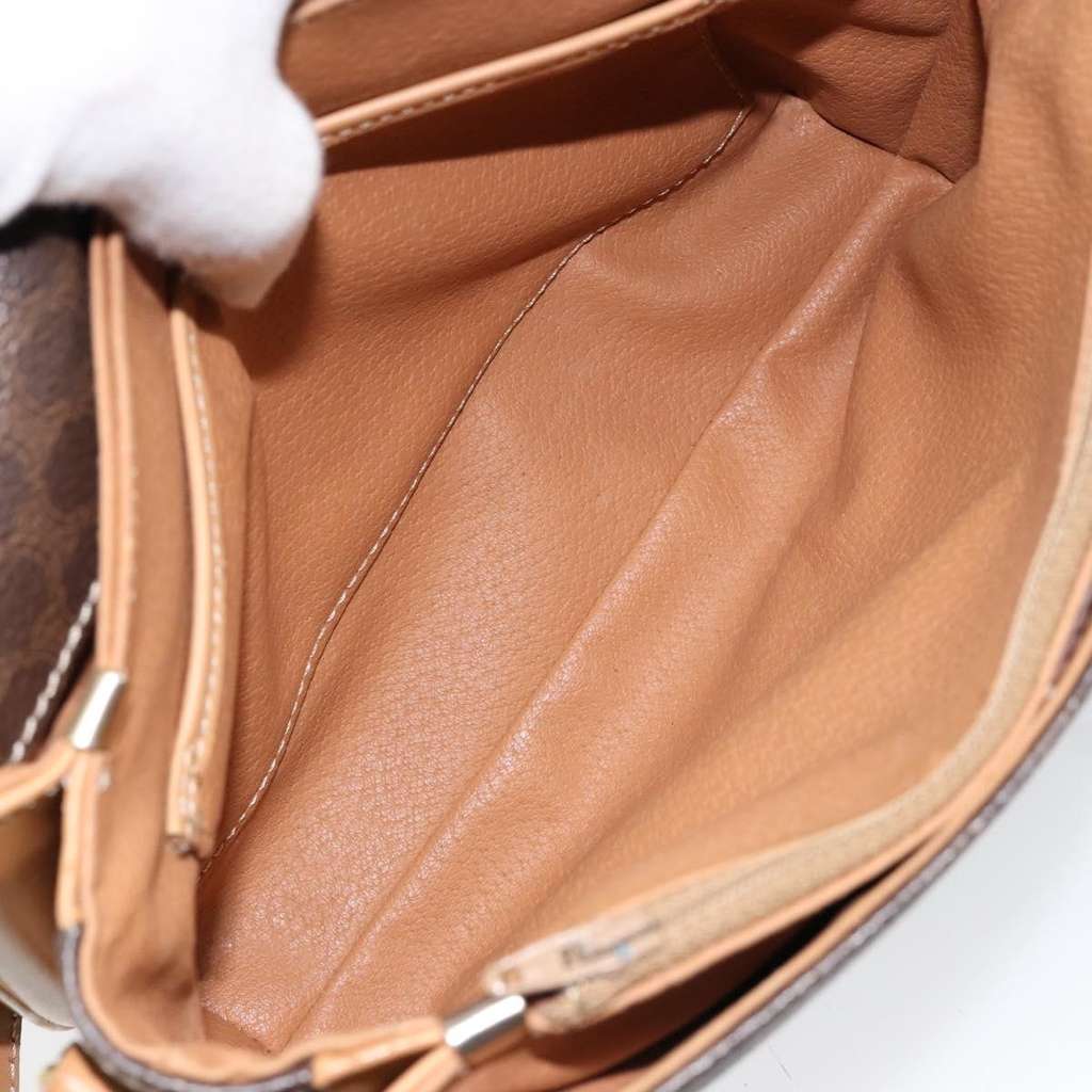 Celine Vintage Macadam Shoulder Bag Brown Canvas Good condition - Box View