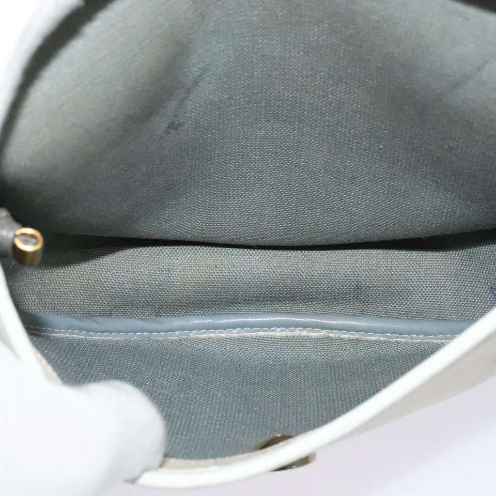 Christian Dior Vintage Honeycomb Shoulder Bag White Canvas Good condition - Box View