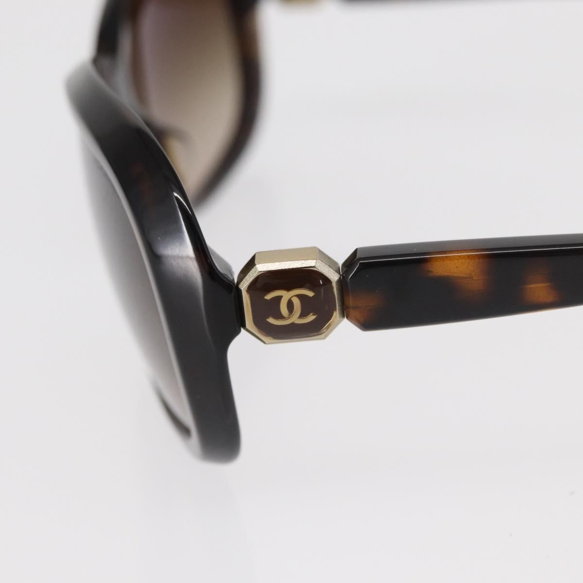 Chanel Logo CC Sunglasses Brown Plastic Good condition - Box View
