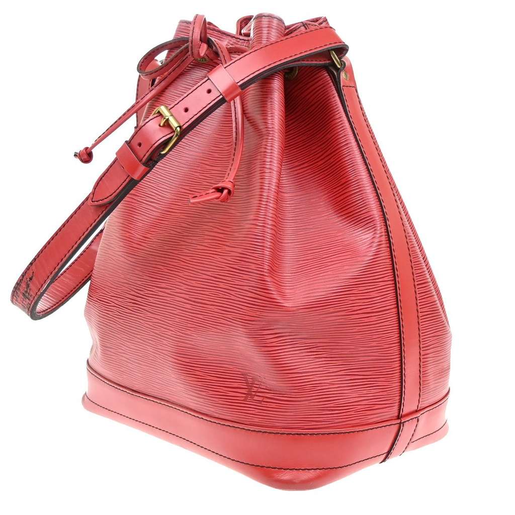 Louis Vuitton Noe Handbag Red Leather Good condition - Inside View