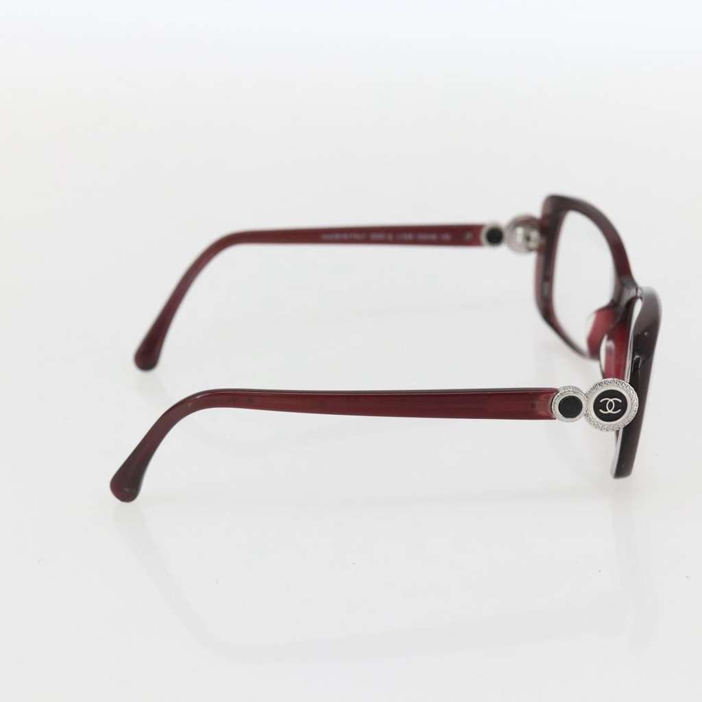 Chanel Logo CC Sunglasses Red Plastic Good condition - Inside View