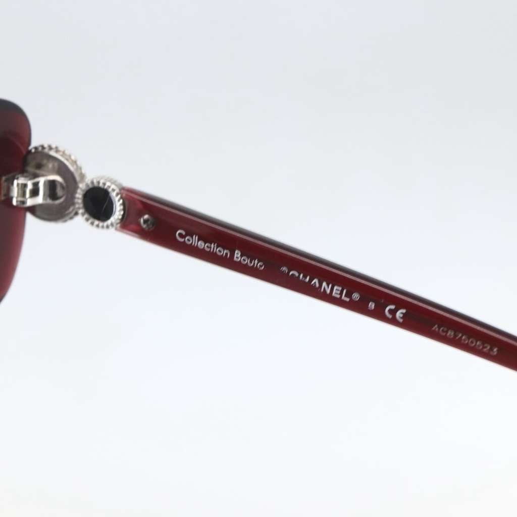 Chanel Logo CC Sunglasses Red Plastic Good condition - Box View