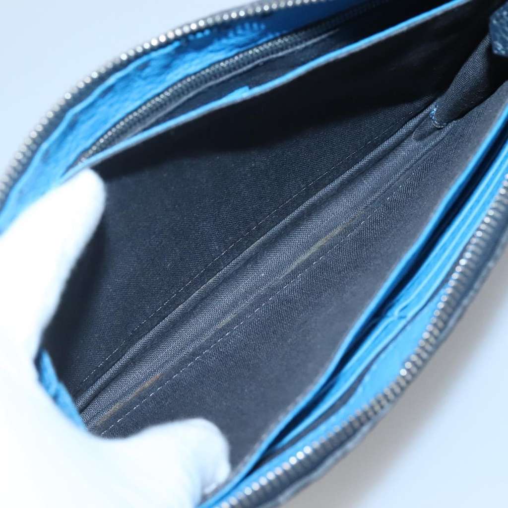 Fendi Selleria Zip Pouch Black Leather Good condition - Box View