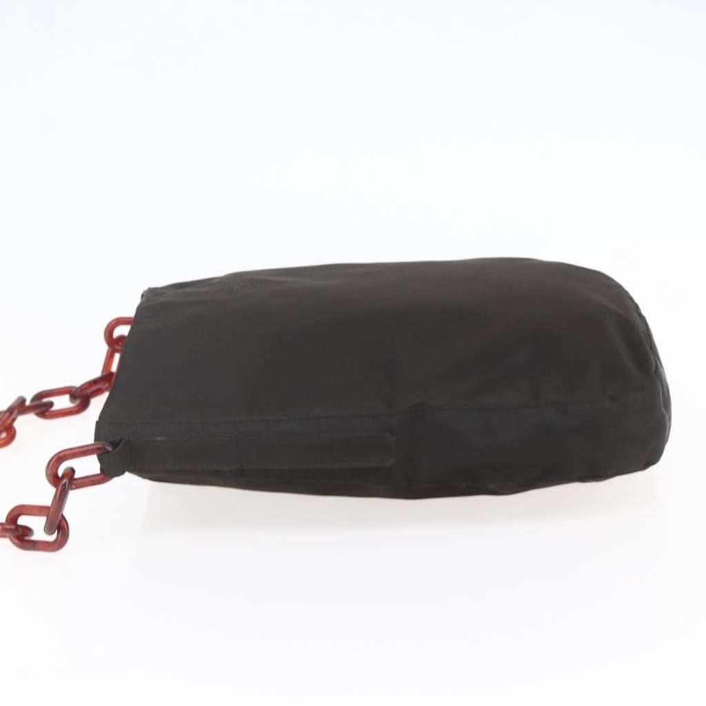 Prada Resin chain shoulder bag Brown Good condition - Model View