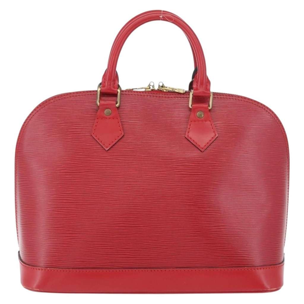 Louis Vuitton Alma Handbag Red Leather Good condition - Back View