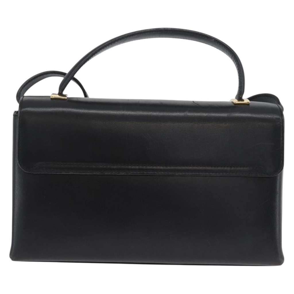 Salvatore Ferragamo Vintage Handbag Black Leather Good condition - Back View