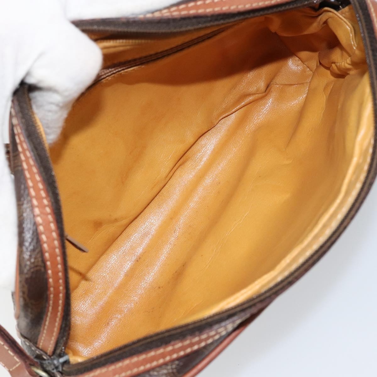 Celine Vintage Macadam Shoulder Bag Brown Canvas Good condition - Box View