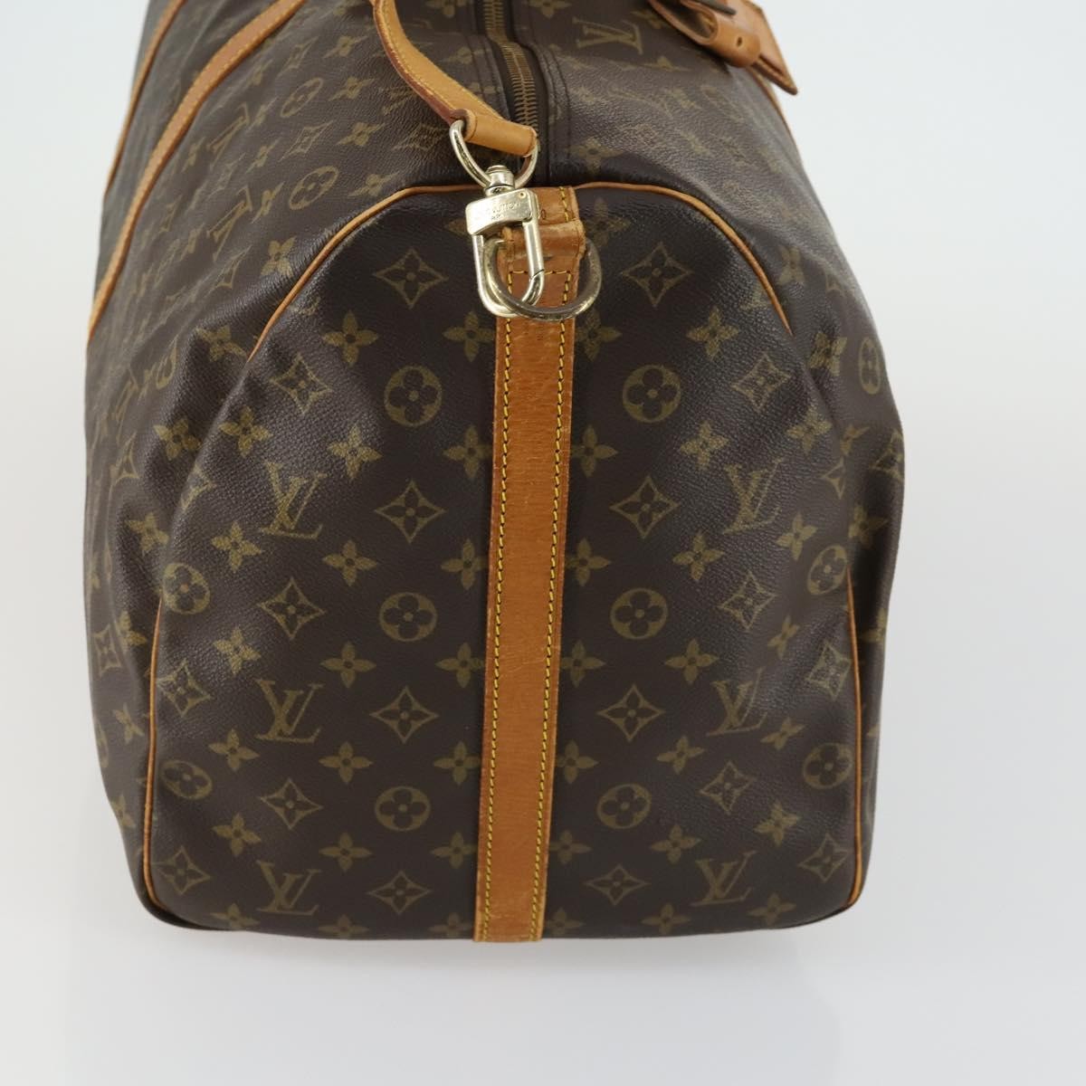 Louis Vuitton Keepall Bandouliere Bag Brown Canvas Fair condition - Model View