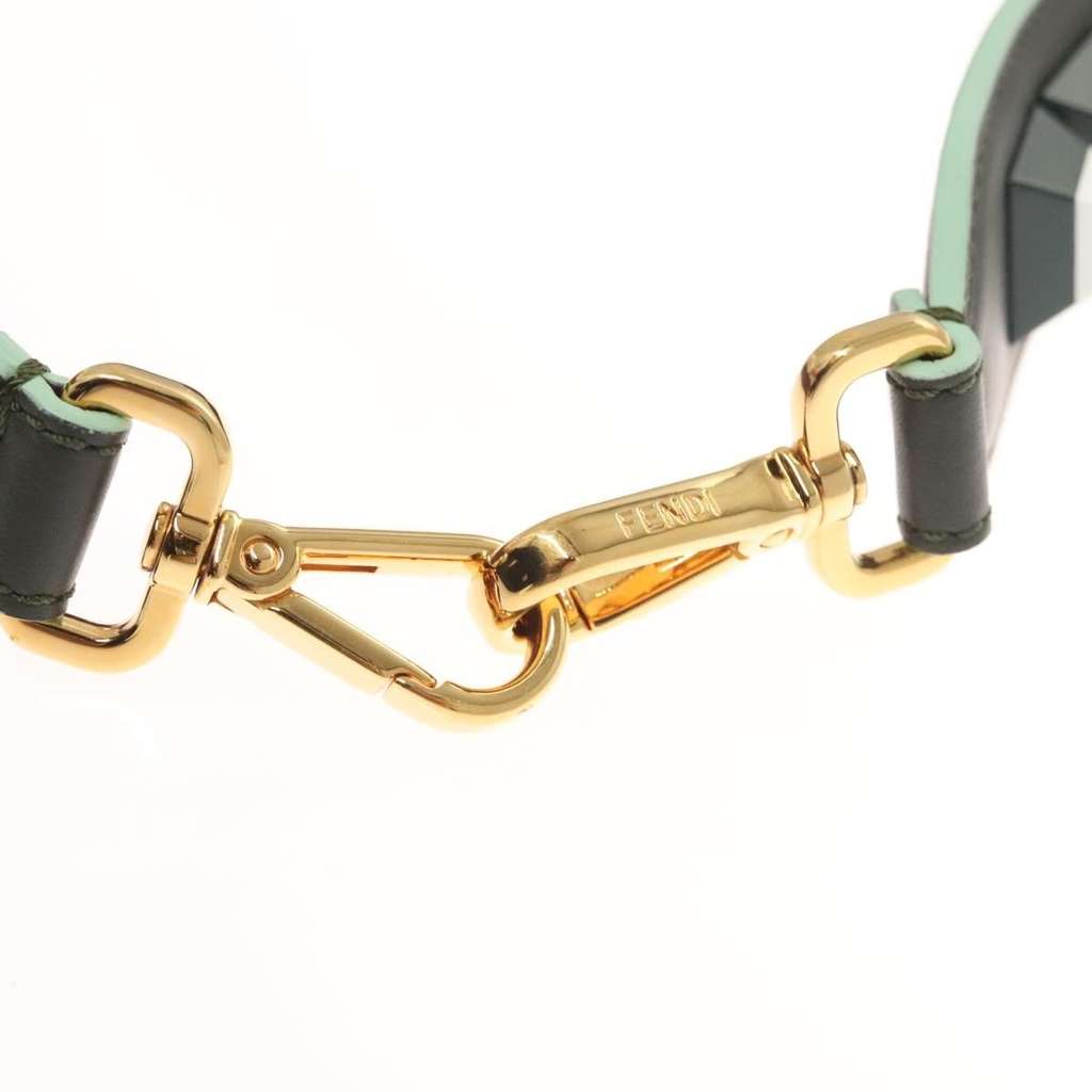 Fendi Strap You Shoulder Strap Green Leather Good condition - Box View