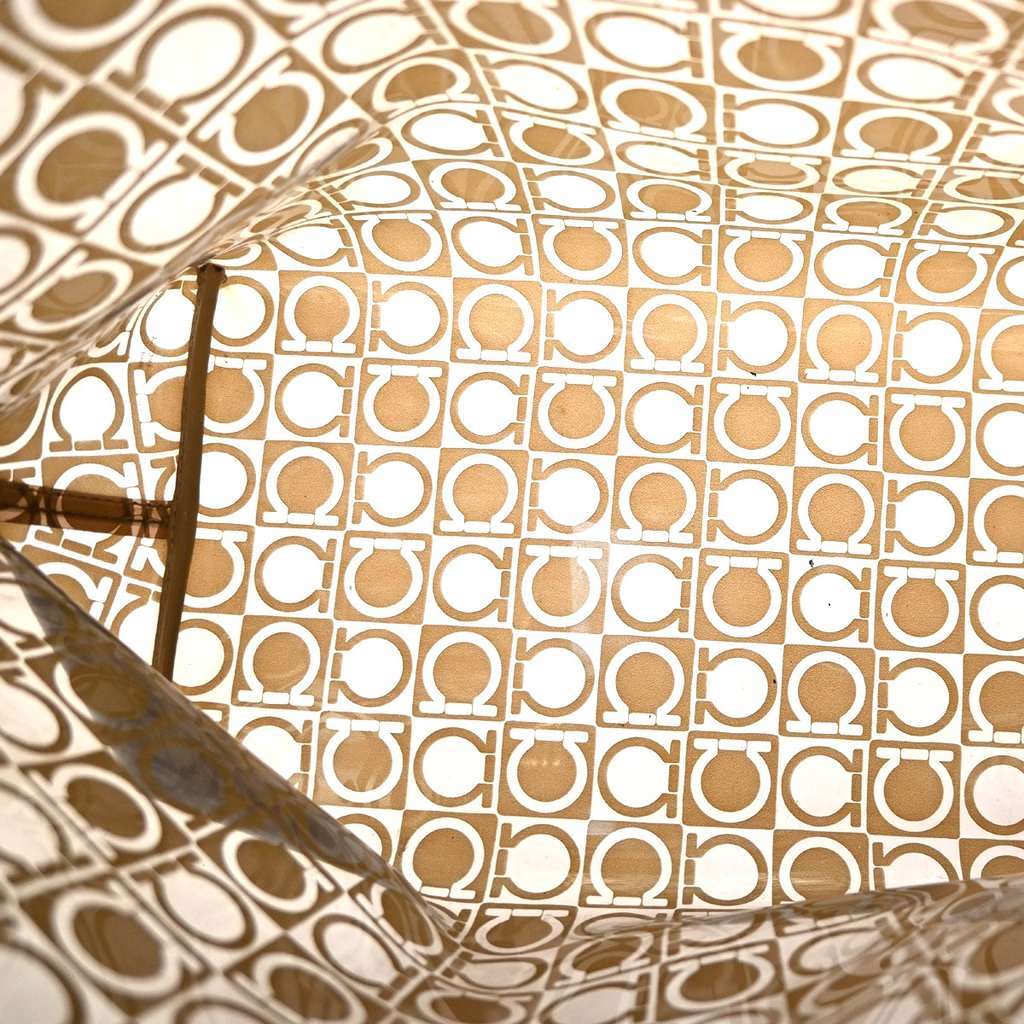 Salvatore Ferragamo Gancini Shoulder Bag Brown Plastic Good condition - Box View