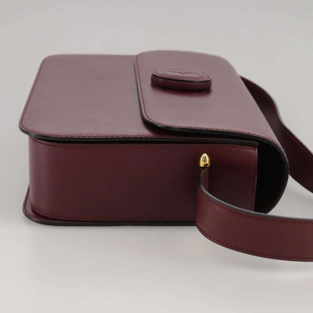 Cartier Must de Cartier Shoulder Bag Burgundy Leather Good condition - Model View