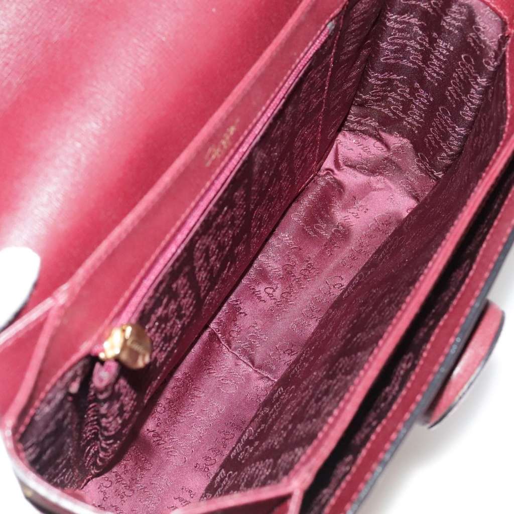Cartier Must de Cartier Shoulder Bag Burgundy Leather Good condition - Box View