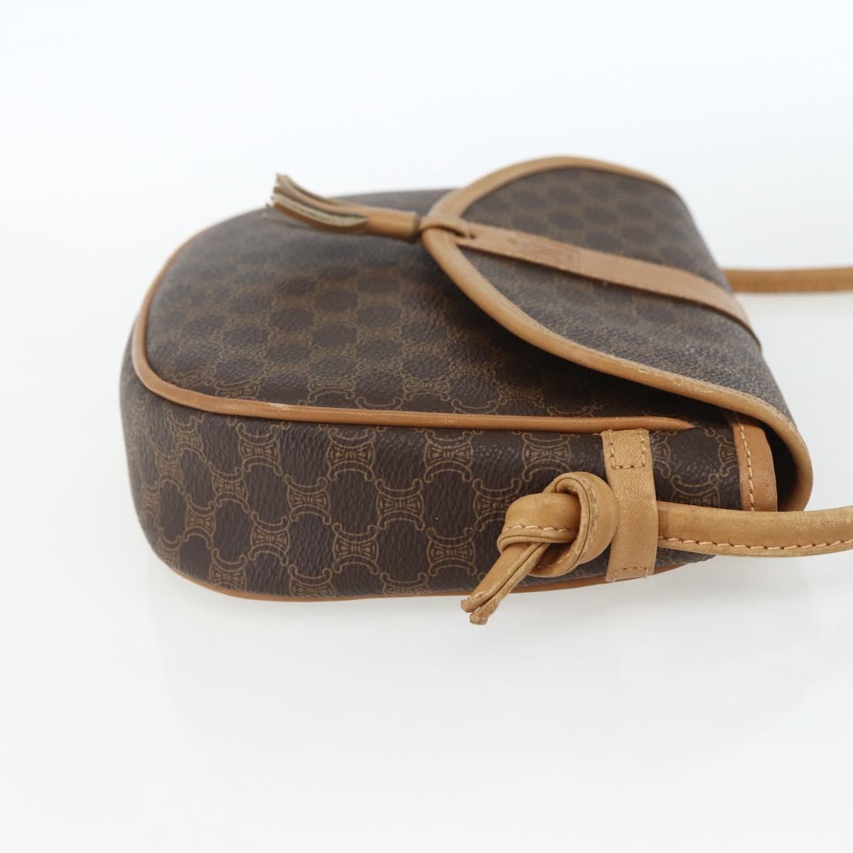 Celine Vintage Macadam Shoulder Bag Brown Canvas Good condition - Inside View