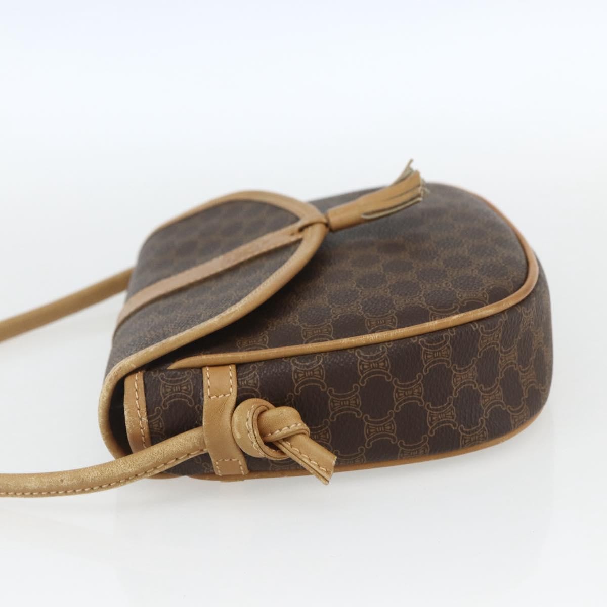 Celine Vintage Macadam Shoulder Bag Brown Canvas Good condition - Model View