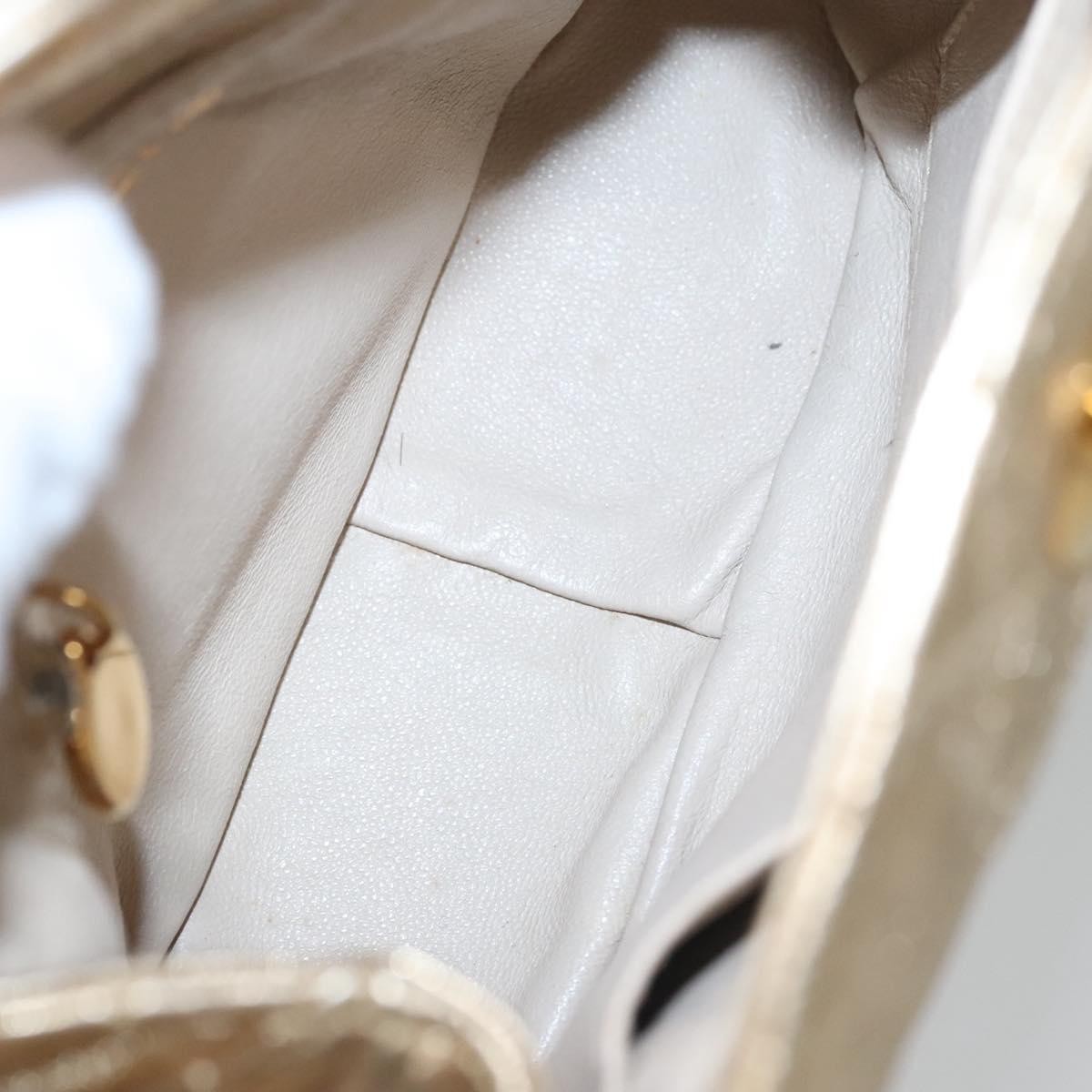 Chanel Vintage CC Fold Over Shoulder Bag Gold Leather Good condition - Box View