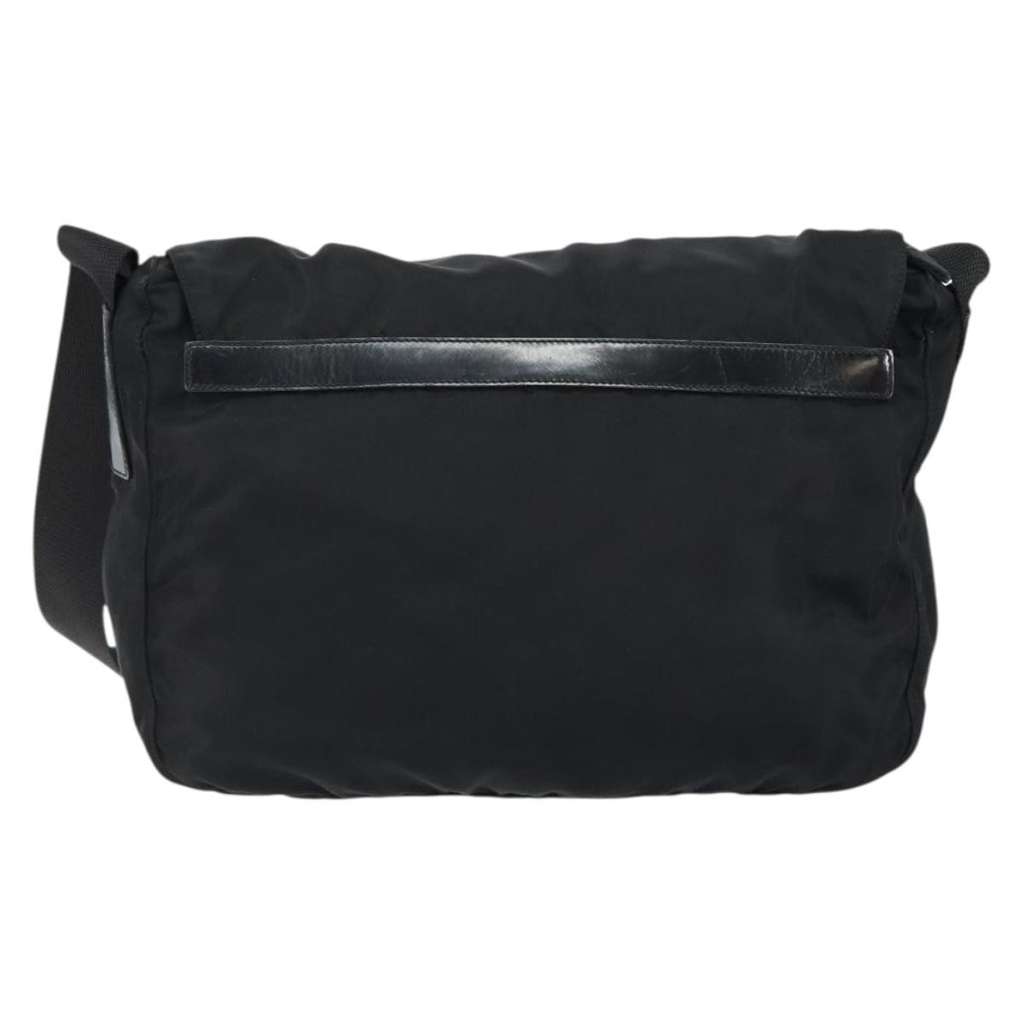 Prada SHOULDER BAG NYLON Black Good condition - Back View