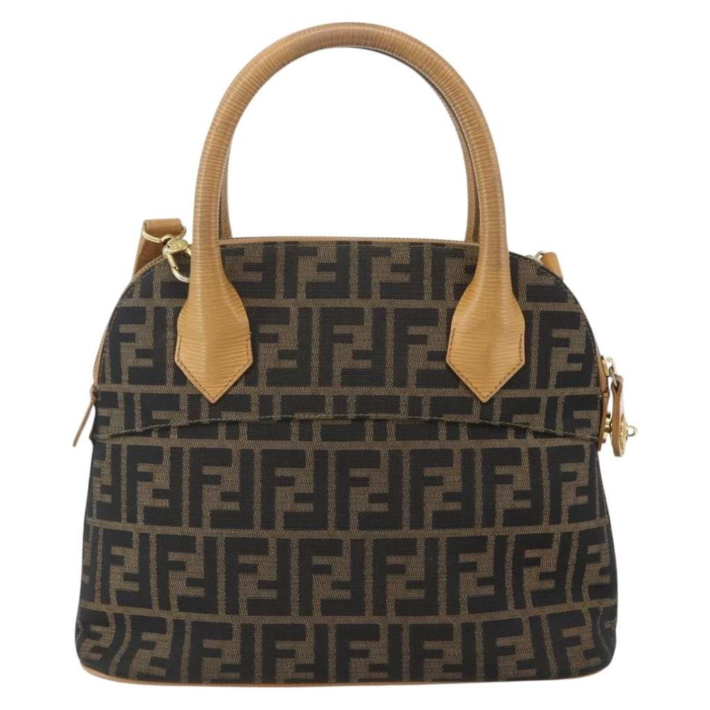 Fendi Vintage Zucca Handbag Brown Canvas Good condition - Back View