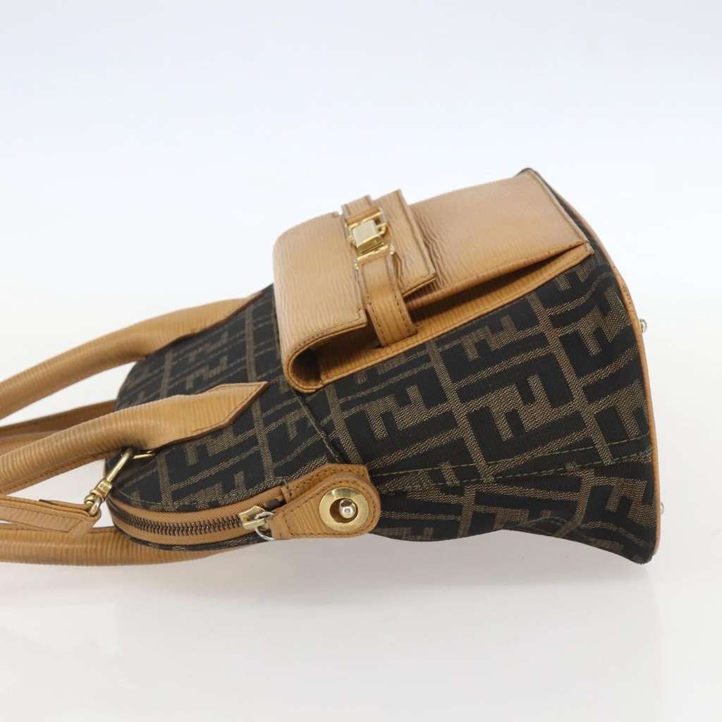 Fendi Vintage Zucca Handbag Brown Canvas Good condition - Inside View