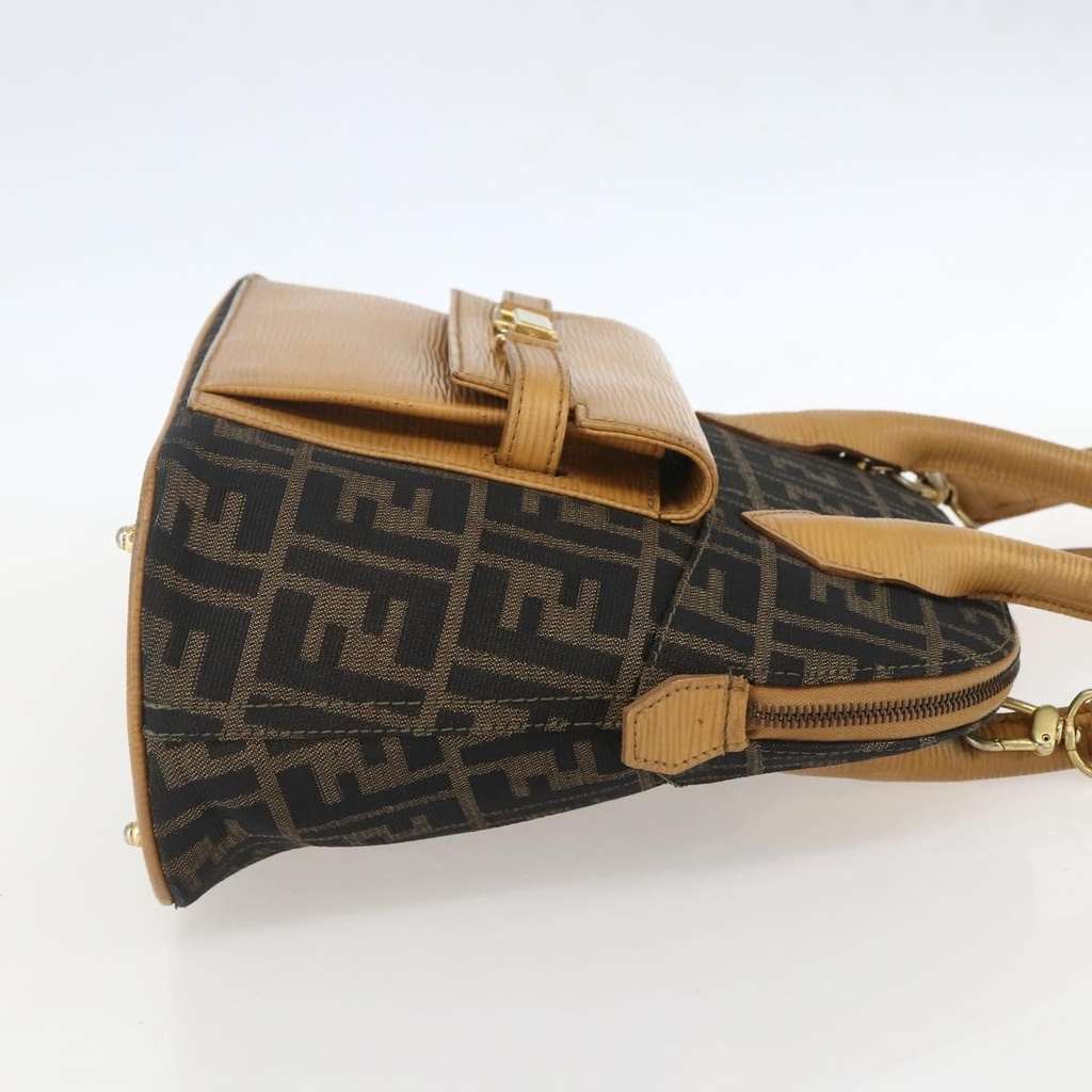 Fendi Vintage Zucca Handbag Brown Canvas Good condition - Model View