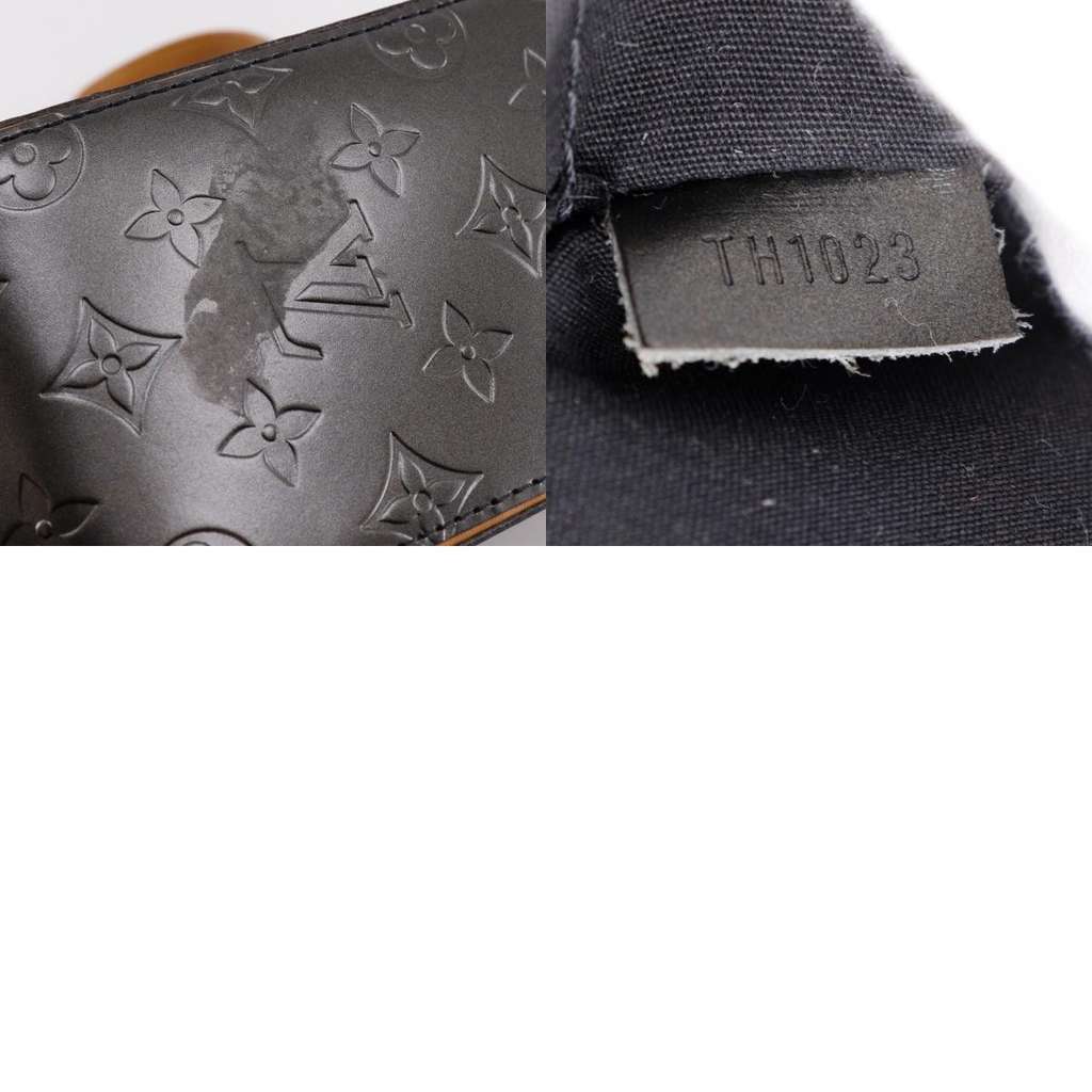 Louis Vuitton Mat Shelton Handbag Black Leather Good condition - Box View