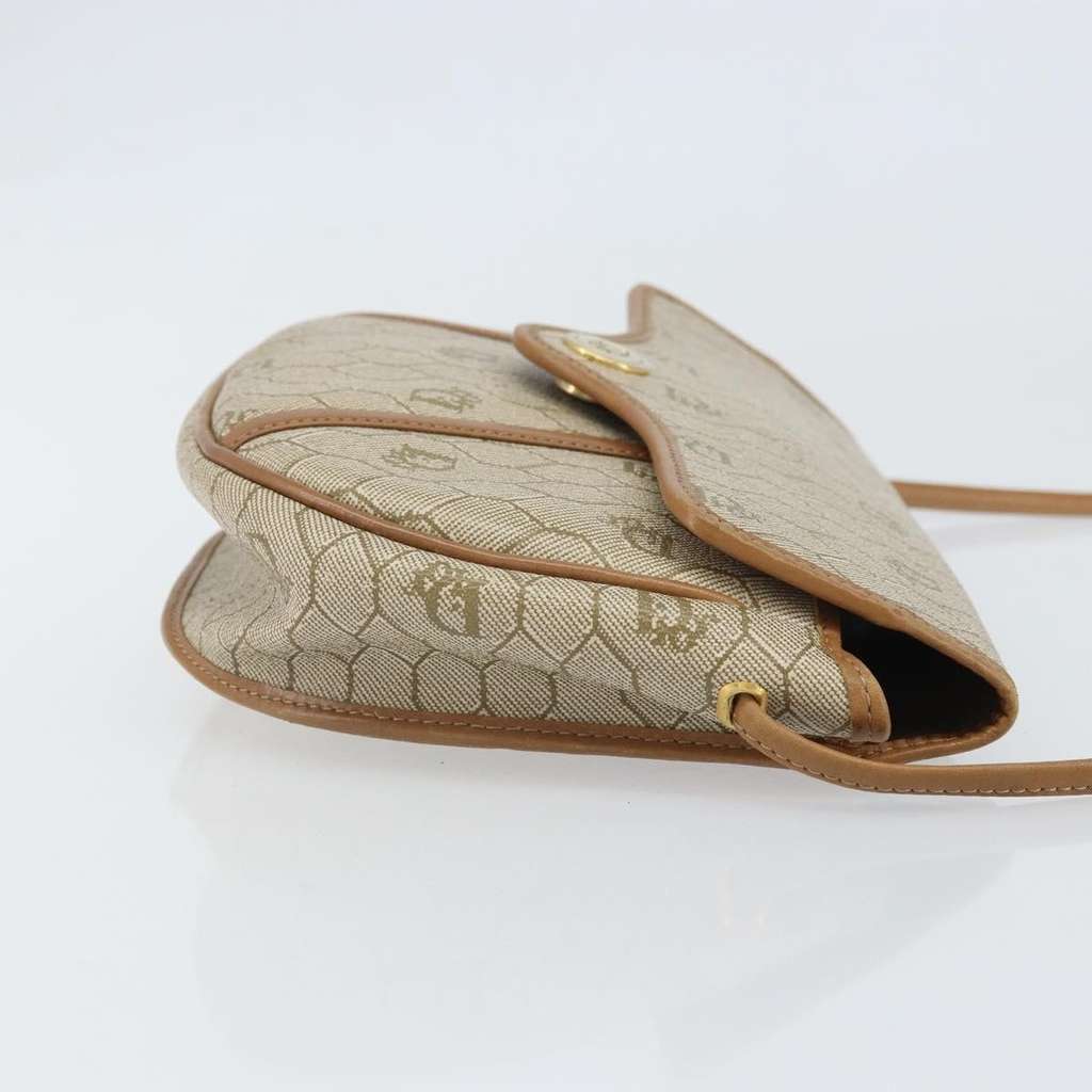 Christian Dior Vintage Honeycomb Shoulder Bag Beige Canvas Good condition - Inside View