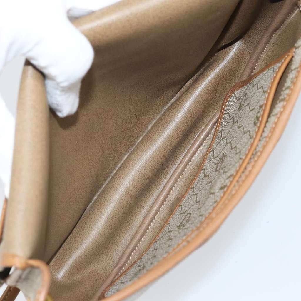 Christian Dior Vintage Honeycomb Shoulder Bag Beige Canvas Good condition - Box View