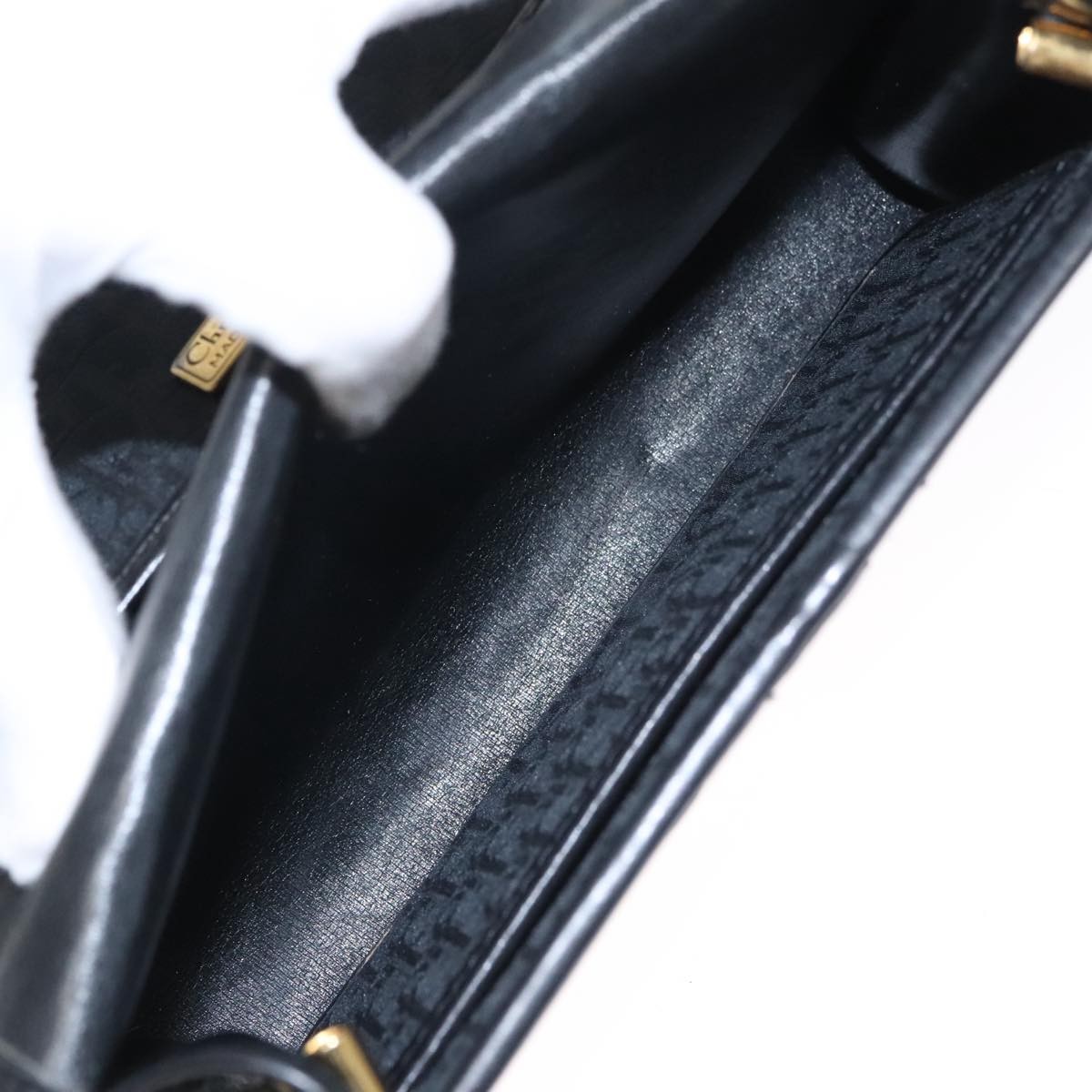 Christian Dior Vintage Trotter Crossbody Bag Black Canvas Good condition - Box View