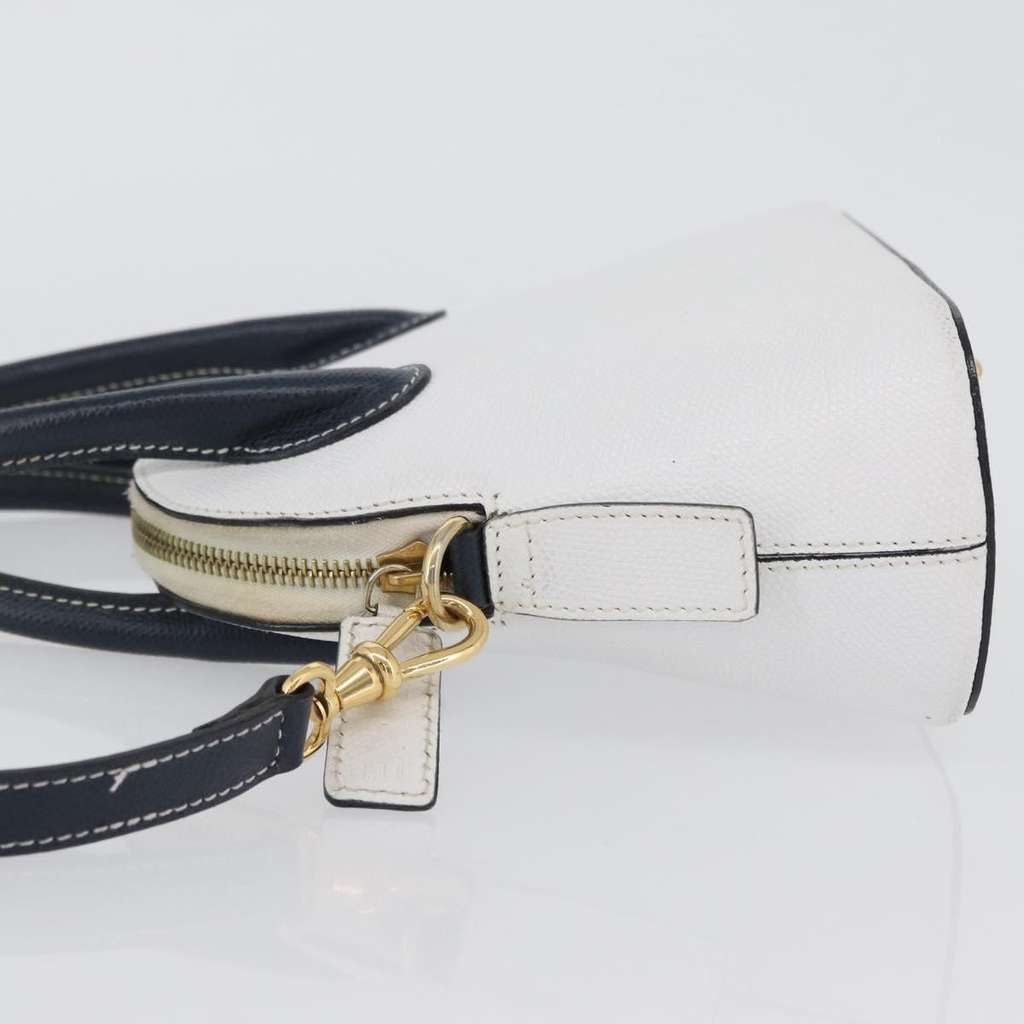 Celine Vintage Convertible Bowler Bag White Leather Fair condition - Model View