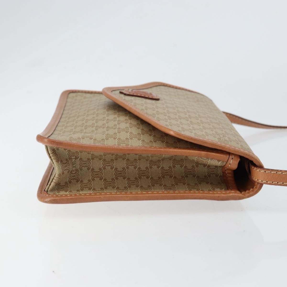Celine Vintage Macadam Shoulder Bag Beige Canvas Good condition - Inside View
