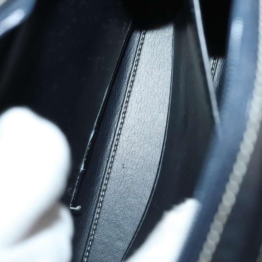 Christian Dior CD Shoulder bag Black Leather Good condition - Box View