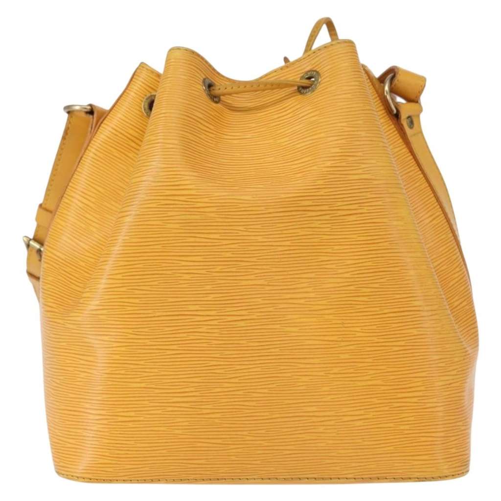 Louis Vuitton Petit Noe Handbag Yellow Leather Good condition - Back View