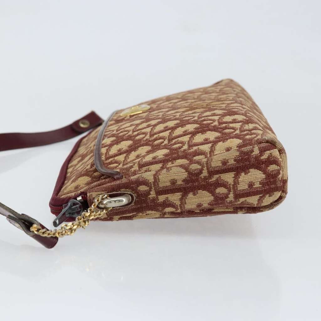 Christian Dior Vintage CD trotter Shoulder bag Red Canvas Good condition - Model View