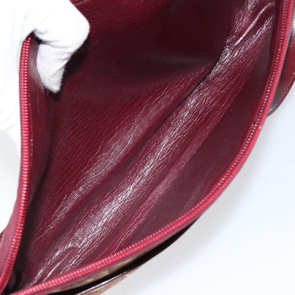 Christian Dior Vintage CD trotter Shoulder bag Red Canvas Good condition - Box View