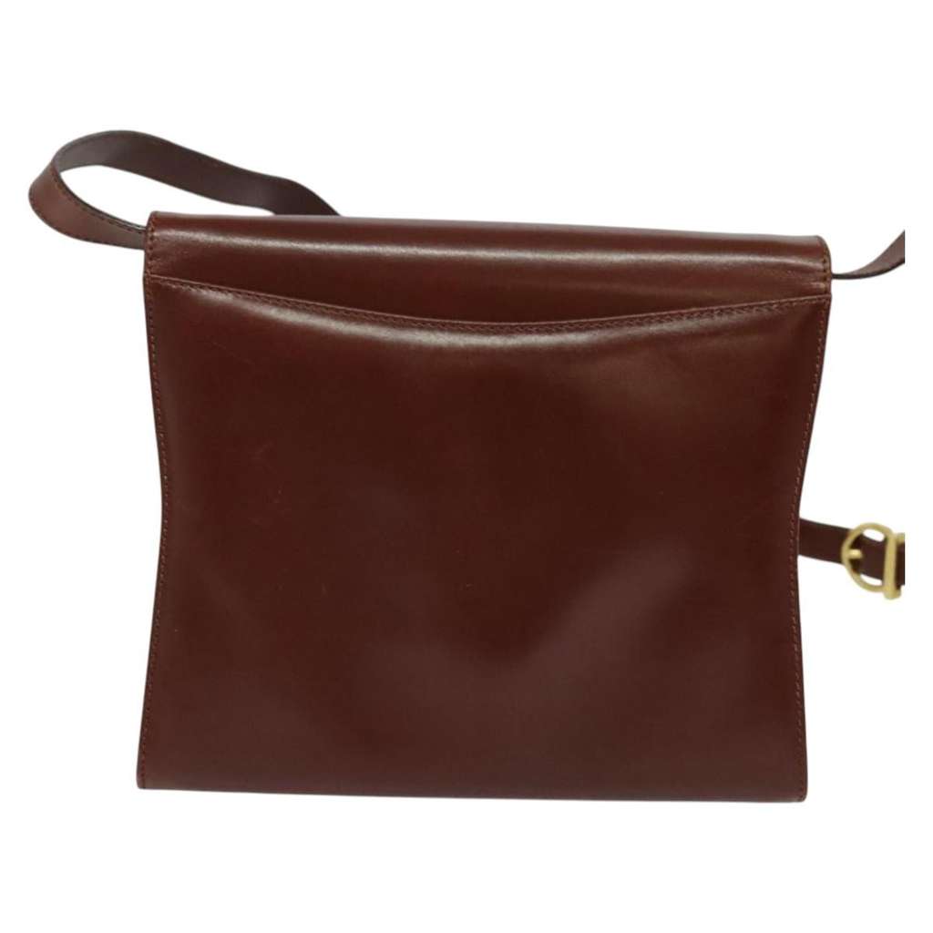 Salvatore Ferragamo Flap Shoulder Bag Brown Leather Good condition - Back View