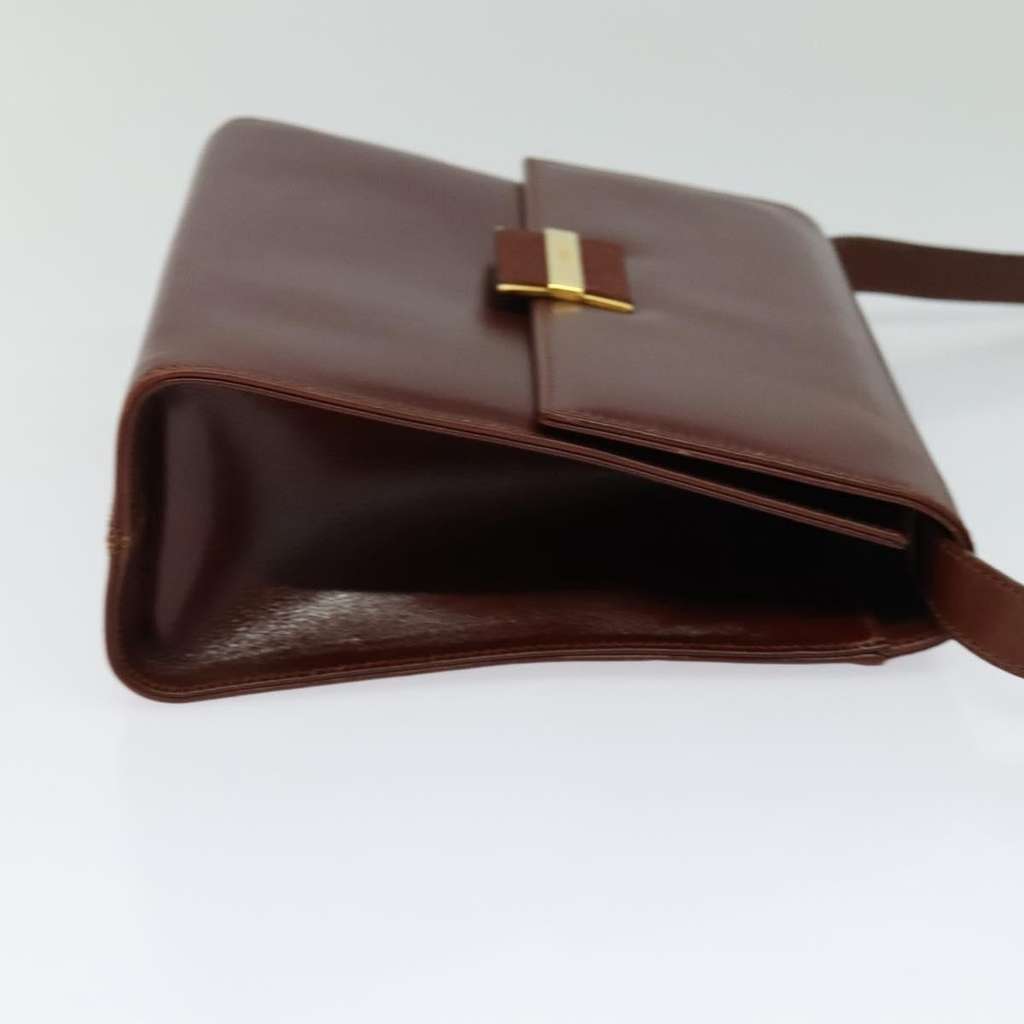 Salvatore Ferragamo Flap Shoulder Bag Brown Leather Good condition - Model View