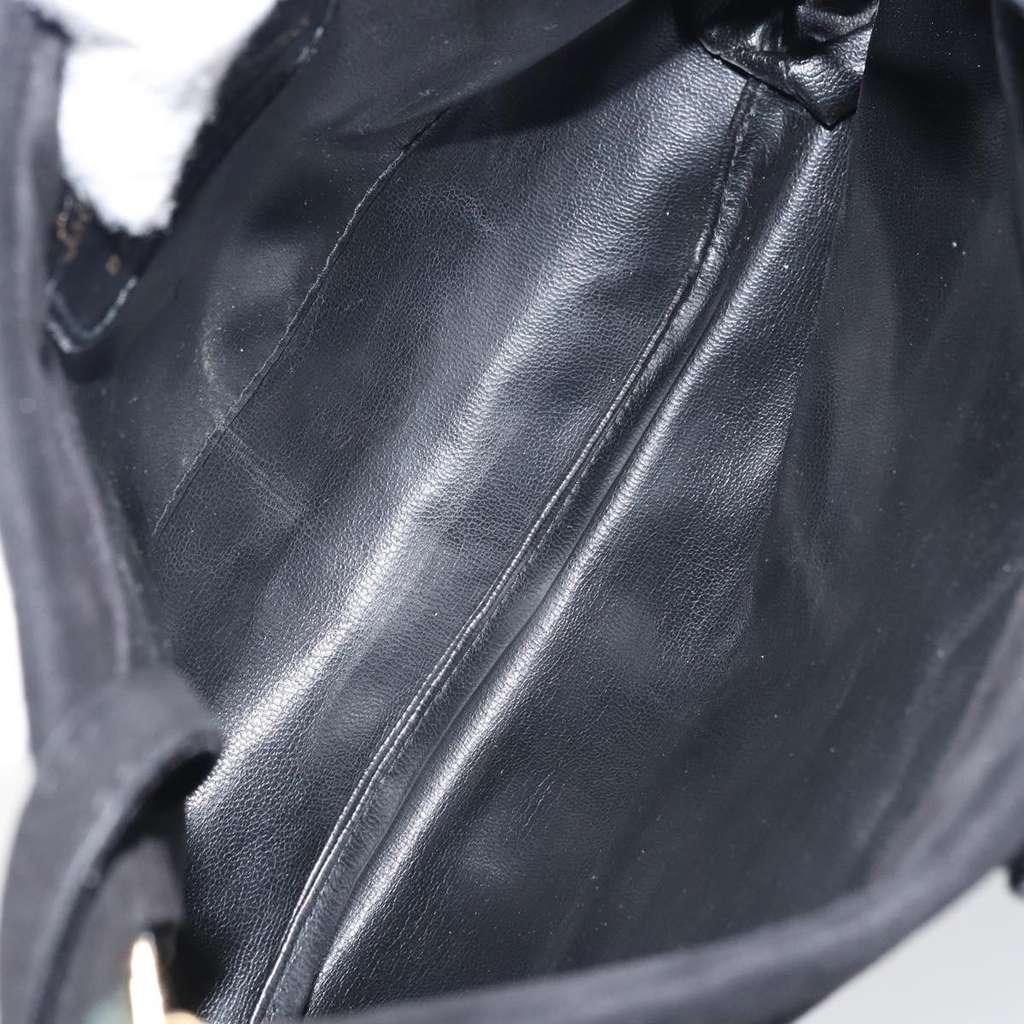 Salvatore Ferragamo Vala Shoulder Bag Black Suede Good condition - Box View