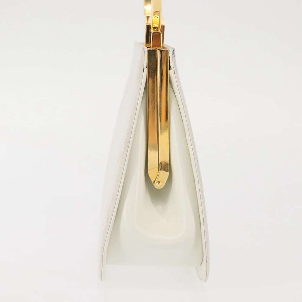 Salvatore Ferragamo Gancini mini handbag White Leather Good condition - Model View