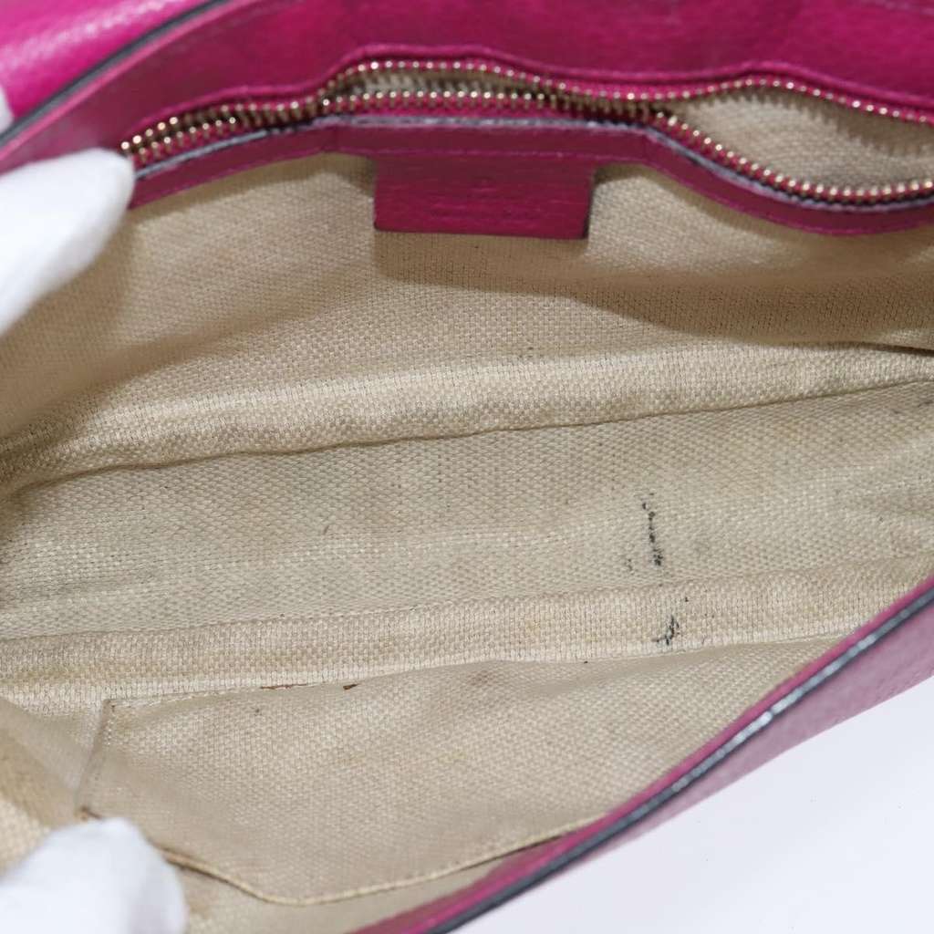 Gucci Soho Chain Crossbody Bag Pink Leather Good condition - Box View
