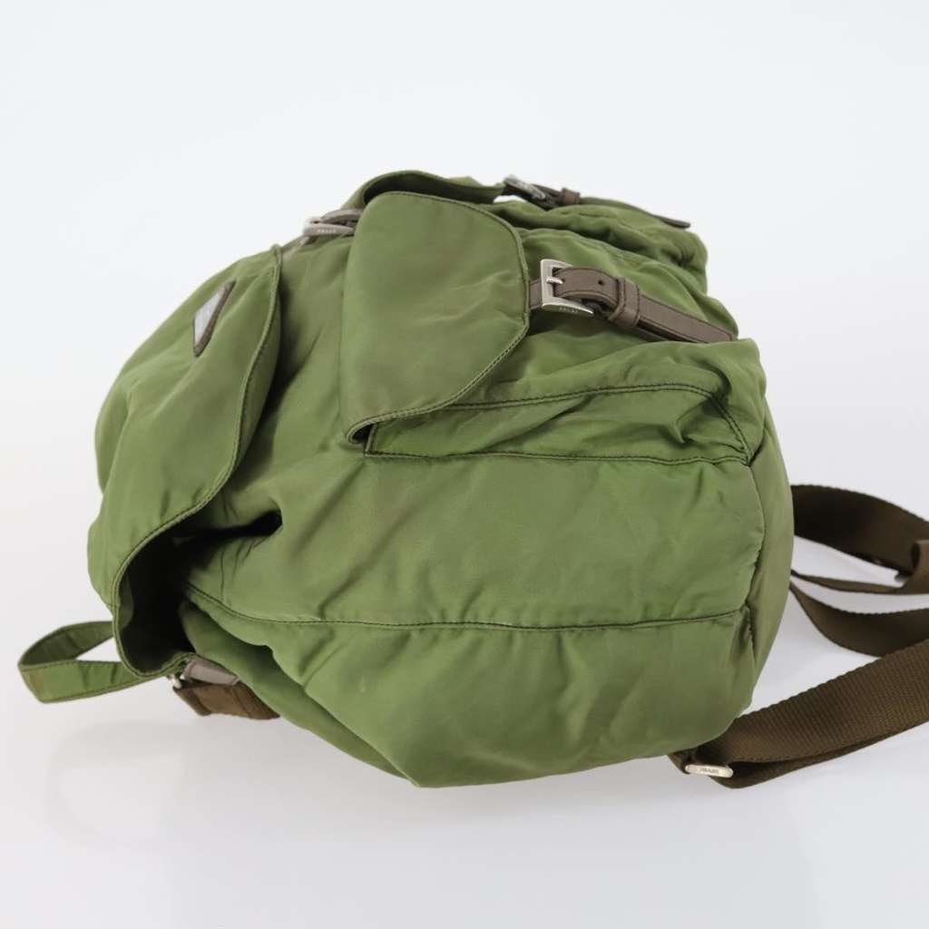 Prada Double Front Pocket Backpack Khaki Good condition - Model View